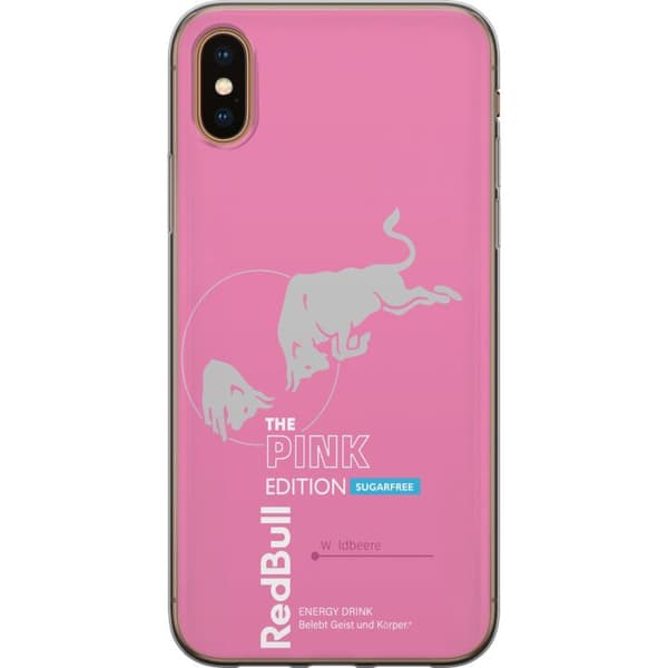 Kompatibelt Mobildeksel til Apple iPhone X Moderne rosa energidrikksdesign