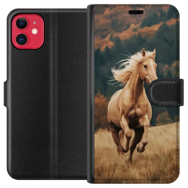 Kompatibel Tegnebogsetui til Apple iPhone 11 Løbende Hest