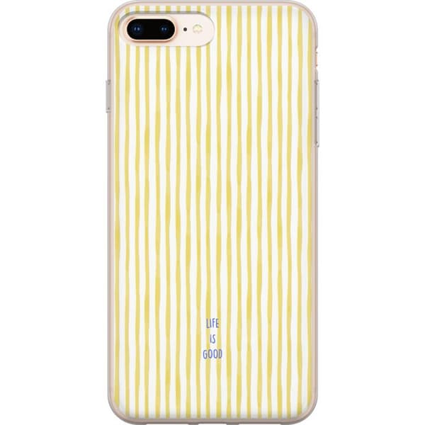 Kompatibelt Mobildeksel til Apple iPhone 8 Plus Rent design med myke vannfarge striper