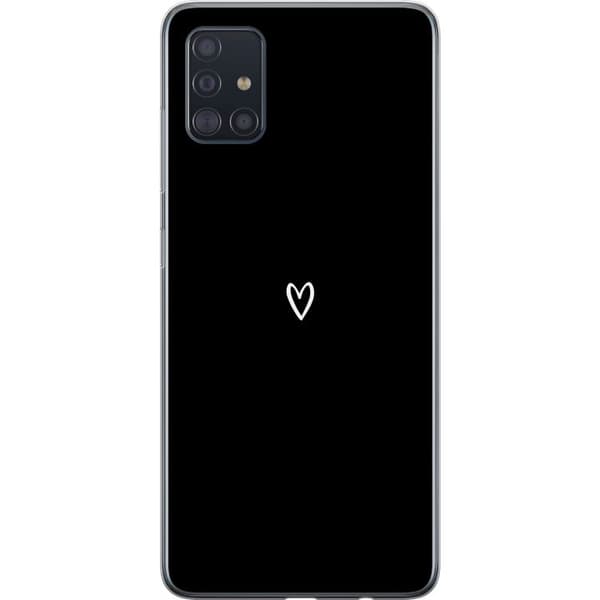 Kompatibelt Mobildeksel til Samsung Galaxy A51 Svart Hjerte