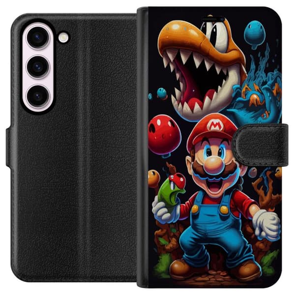 Kompatibelt Plånboksfodral till Samsung Galaxy S23 Mario och vänner