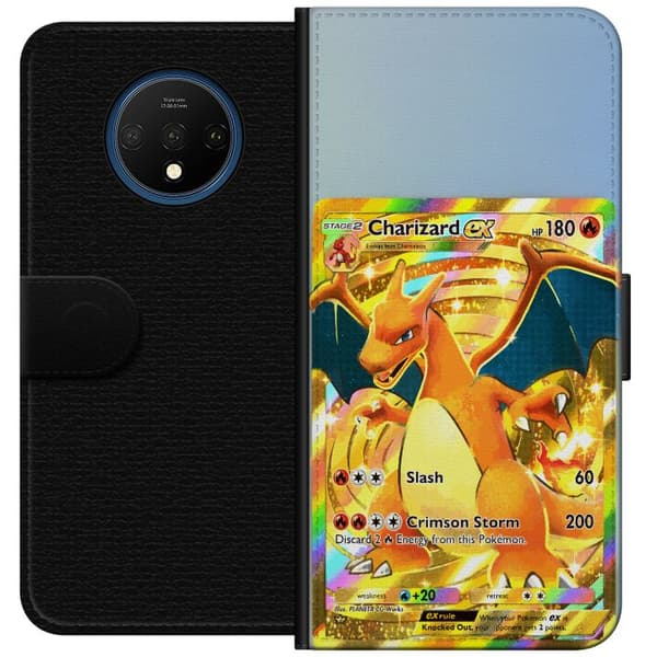 Kompatibel Tegnebogsetui til OnePlus 7T Premiummotiv med Charizard EX