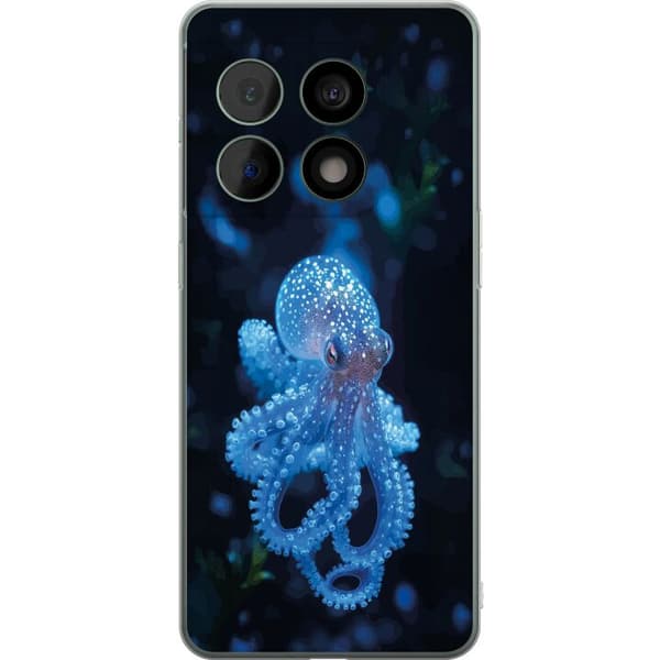 Kompatibelt Mobilskal till OnePlus 10 Pro Närbild av blå bläckfisk