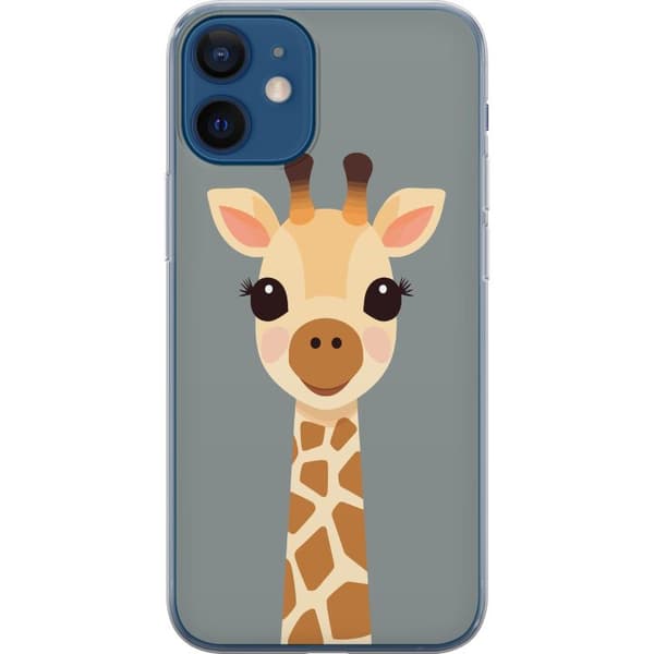 Kompatibelt Mobildeksel til Apple iPhone 12 Söt giraff med stora ögon