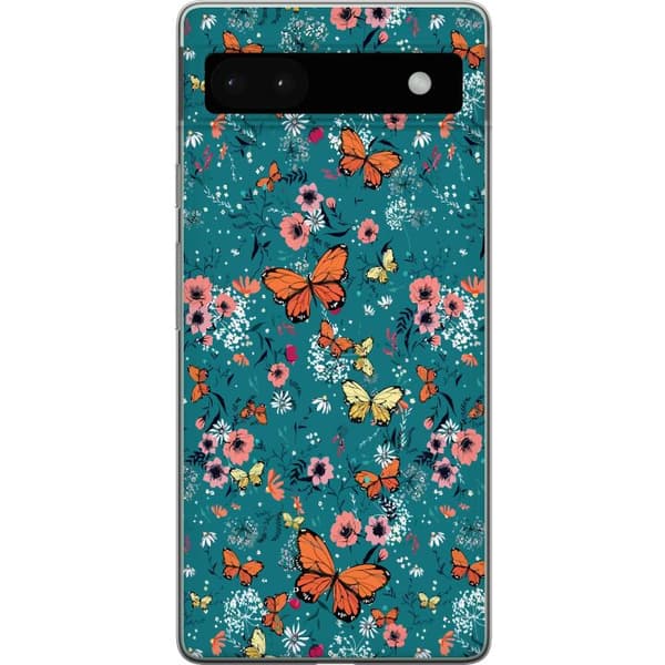 Kompatibel Mobilcover til Google Pixel 6a Sommerfugle og blomster