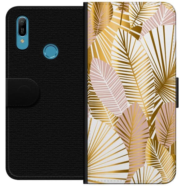 Kompatibel Tegnebogsetui til Huawei Y6 (2019) Guld