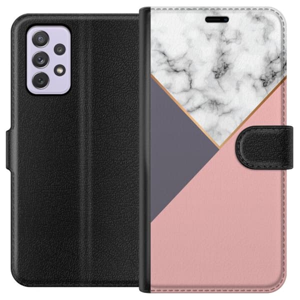 Kompatibelt Plånboksfodral till Samsung Galaxy A52s 5G Marble Cut