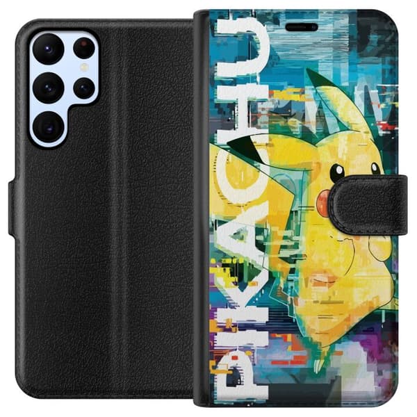 Kompatibel Tegnebogsetui til Samsung Galaxy S22 Ultra 5G Pikachu