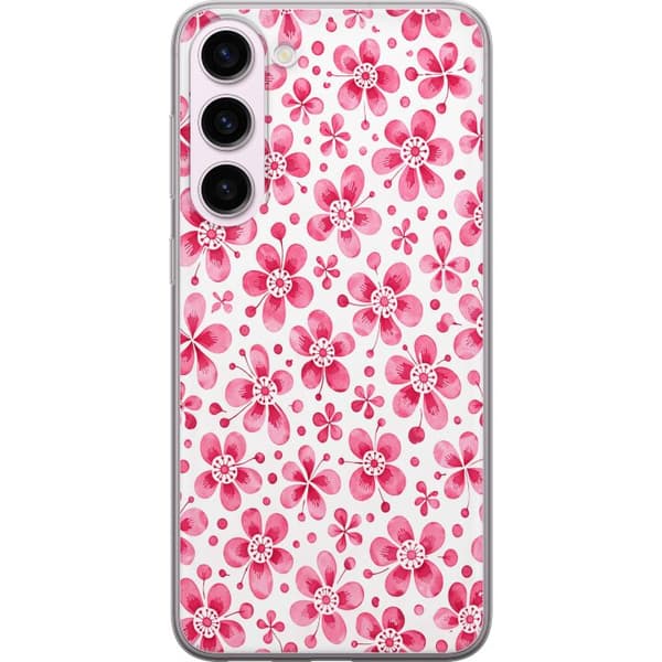 Kompatibelt Mobilskal till Samsung Galaxy S23+ Blue Petal Pattern