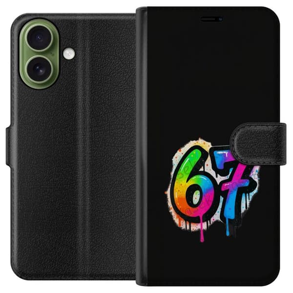 Kompatibelt Lommeboketui til Apple iPhone 17 Färgglada graffitisiffror