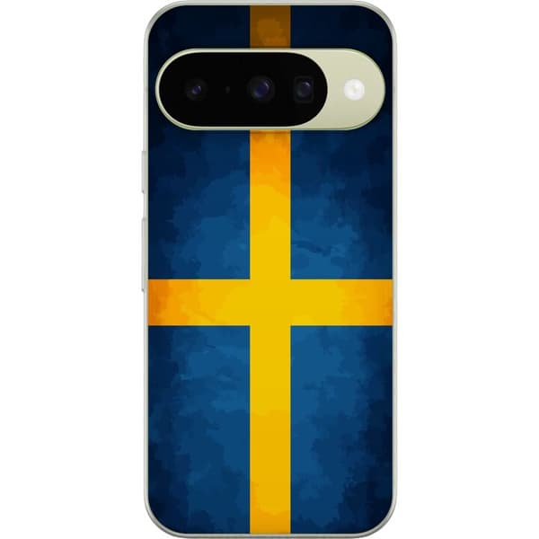 Yhteensopiva Puhelinkuori Google Pixel 10 Svenska flaggan