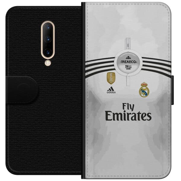 Kompatibelt Plånboksfodral till OnePlus 7 Pro Vit fotbollströja