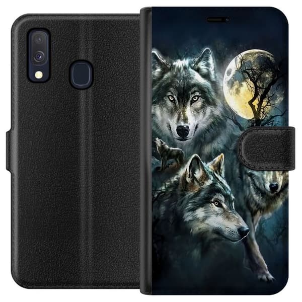 Kompatibelt Plånboksfodral till Samsung Galaxy A40 Wolf / Varg