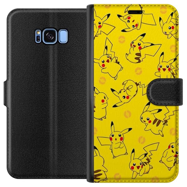 Kompatibelt Plånboksfodral till Samsung Galaxy S8 Pikachu
