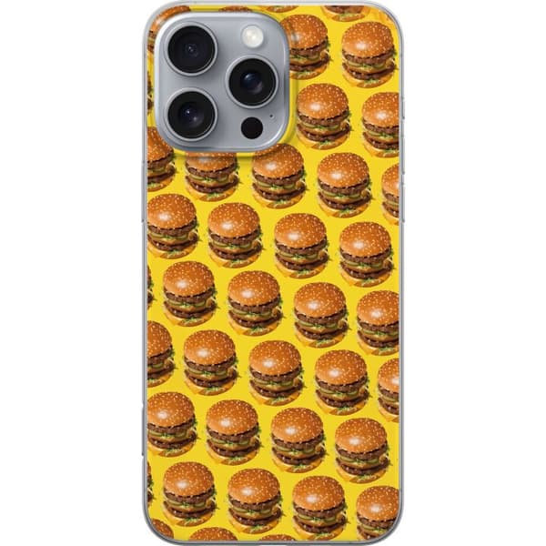 Kompatibelt Mobildeksel til Apple iPhone 16 Pro Max Grafisk hamburgermønster for matelskere