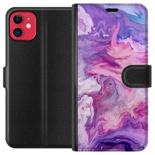 Kompatibelt Plånboksfodral till Apple iPhone 11 Marmor Lila