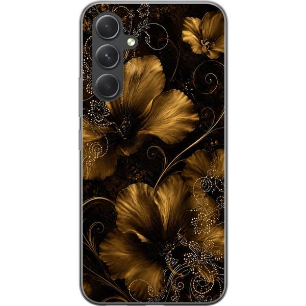 Kompatibel Mobilcover til Samsung Galaxy S24 FE Gylden blomstring
