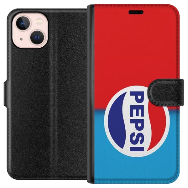 Kompatibel Tegnebogsetui til Apple iPhone 13 Ikonisk Pepsi-design