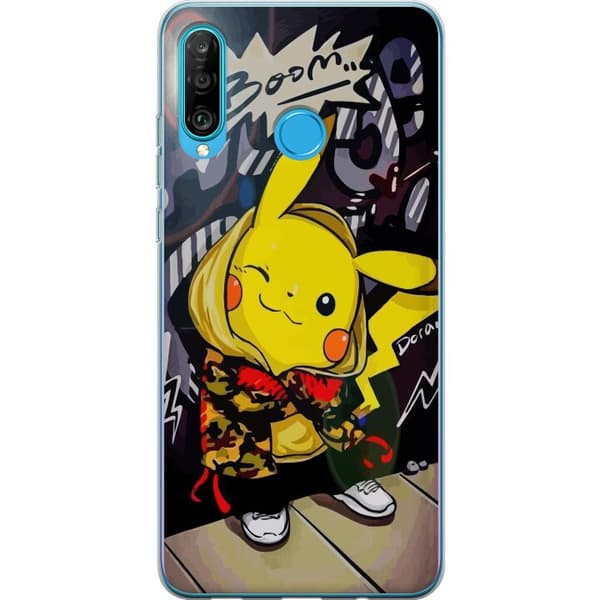 Kompatibelt Mobilskal till Huawei P30 lite Pikachu