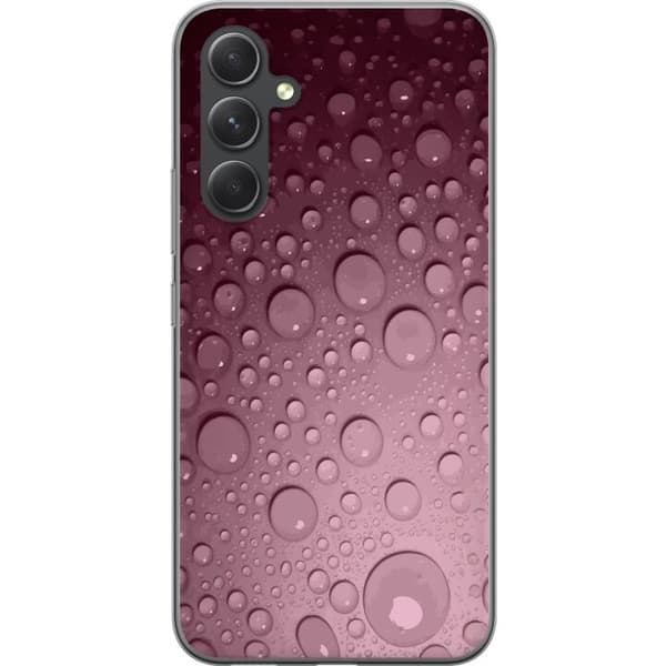 Kompatibelt Mobildeksel til Samsung Galaxy S24 Rosa vattendroppar