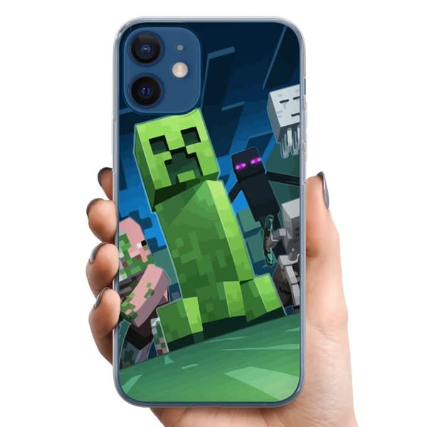 Kompatibelt Mobilskal till Apple iPhone 12 mini MineCraft