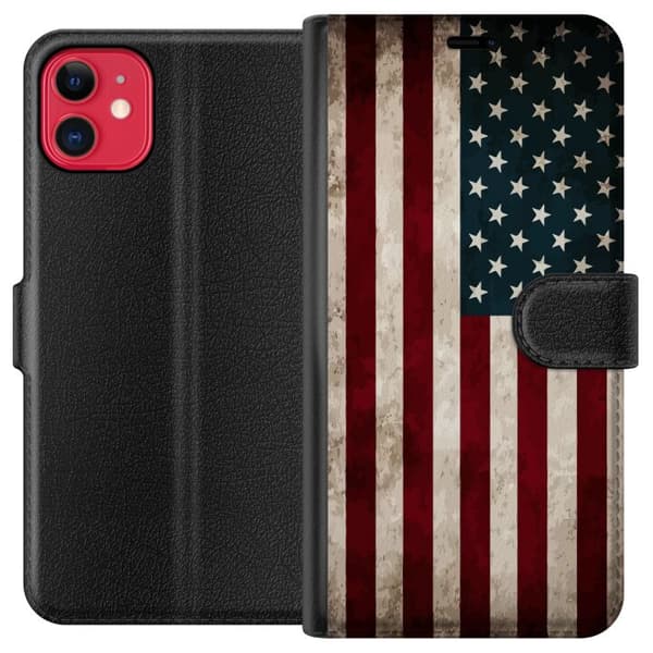 Kompatibelt Plånboksfodral till Apple iPhone 11 USA Flagga