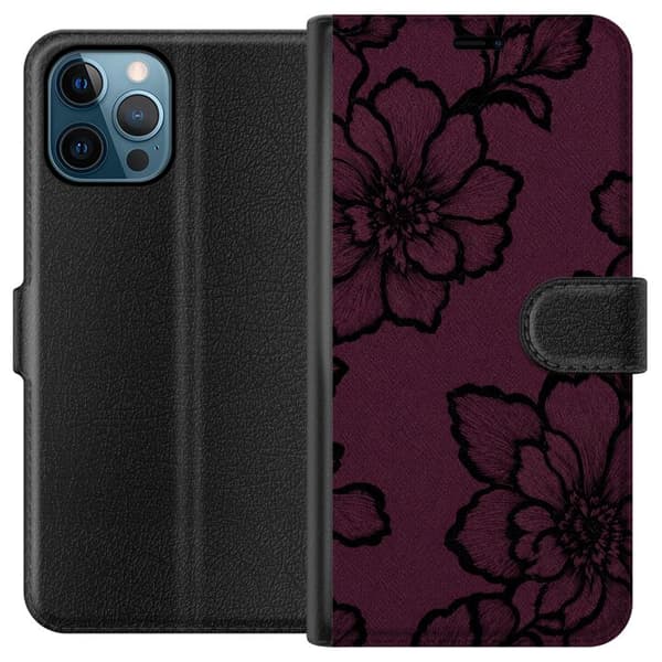 Kompatibel Tegnebogsetui til Apple iPhone 12 Pro Max Brombærhave