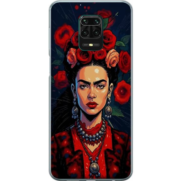 Kompatibelt Mobildeksel til Xiaomi Redmi Note 9 Pro Illustrert portrett med røde roser