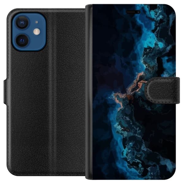 Kompatibel Tegnebogsetui til Apple iPhone 12 mini Galakse Marmor