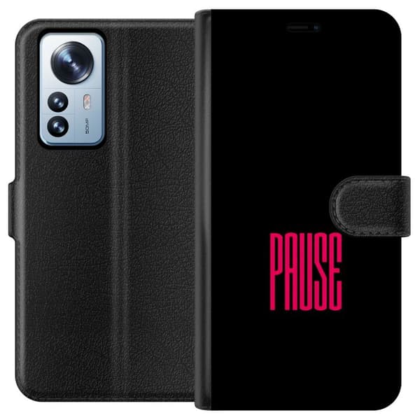 Yhteensopiva Lompakkokotelo Xiaomi 12 Pro Pause text