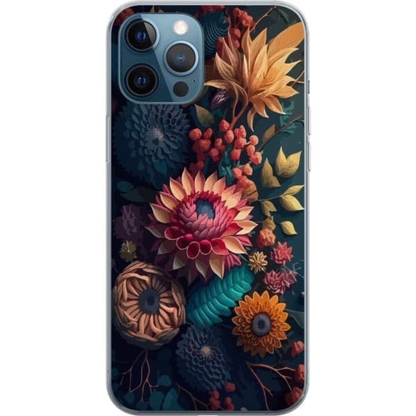 Kompatibelt Mobilskal till Apple iPhone 12 Pro Blommor