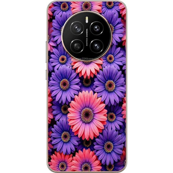 Kompatibelt Mobildeksel til Honor Magic7 Lila och rosa blommor