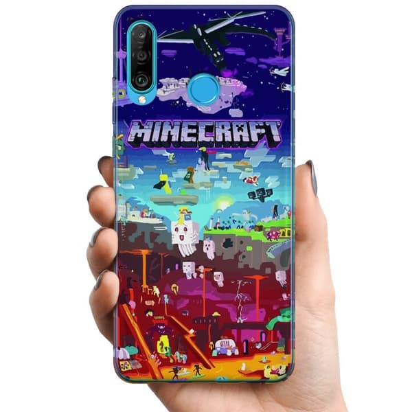 Kompatibelt Mobildeksel til Huawei P30 lite MineCraft