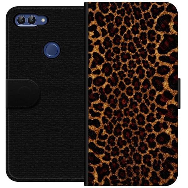 Kompatibelt Lommeboketui til Huawei P smart Leopardikon