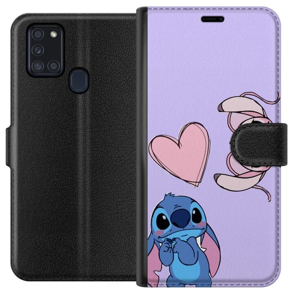 Kompatibel Tegnebogsetui til Samsung Galaxy A21s Stitch Mode