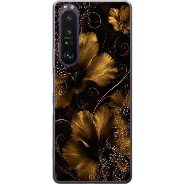 Kompatibelt Mobildeksel til Sony Xperia 1 III Gyllen blomstring