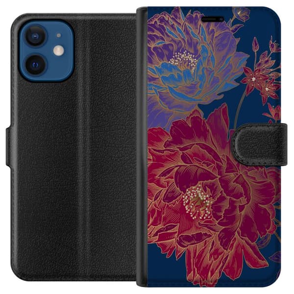 Yhteensopiva Lompakkokotelo Apple iPhone 12 mini Kukat