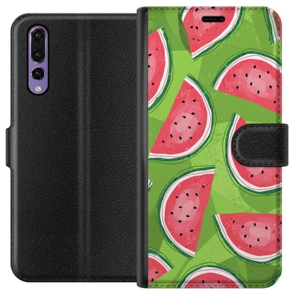 Kompatibelt Plånboksfodral till Huawei P20 Pro Vattenmelon