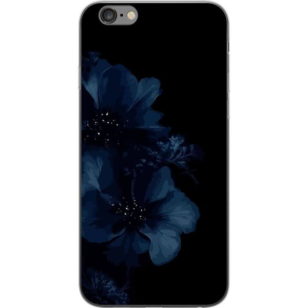 Kompatibel Mobilcover til Apple iPhone 6 Plus Mörkblå blommor