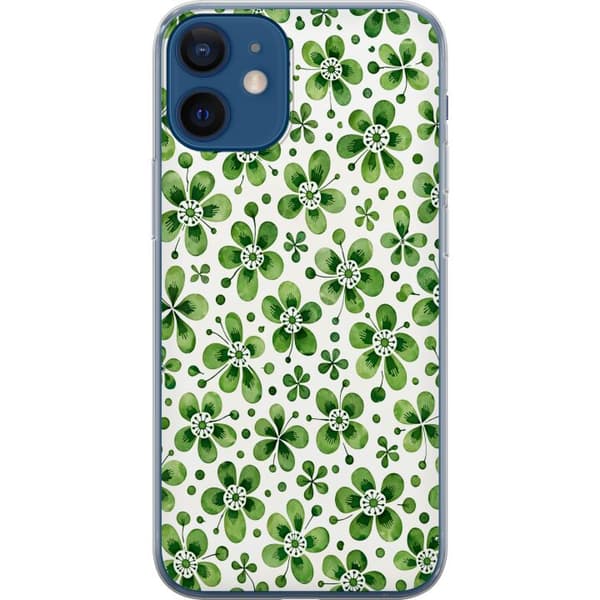 Kompatibel Mobilcover til Apple iPhone 12 mini Azurblå flora