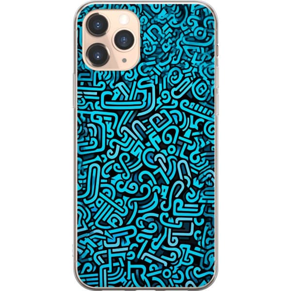 Kompatibelt Mobilskal till Apple iPhone 11 Pro Blå abstrakt graffiti