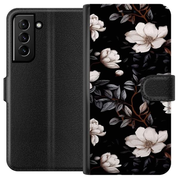 Kompatibel Tegnebogsetui til Samsung Galaxy S21+ 5G Blomster