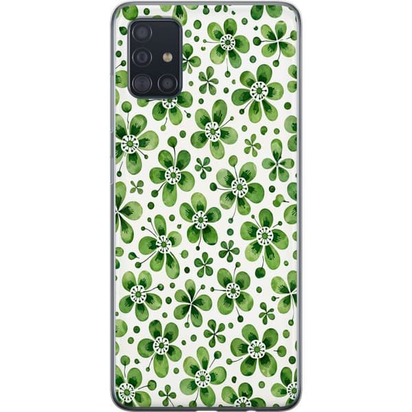 Kompatibelt Mobildeksel til Samsung Galaxy A51 Asurblå flora