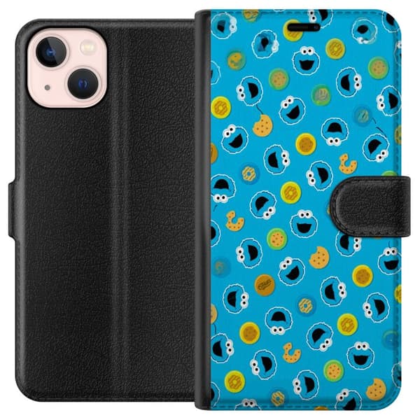 Kompatibel Tegnebogsetui til Apple iPhone 13 Mönster med kakmonster