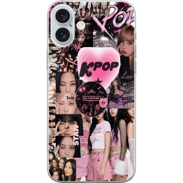 Kompatibelt Mobilskal till Apple iPhone 16 Plus Rosa K-pop collage