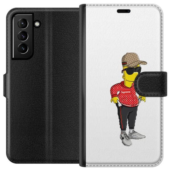 Kompatibelt Plånboksfodral till Samsung Galaxy S21+ 5G Bart Simpsons SUP