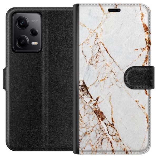 Kompatibel Tegnebogsetui til Xiaomi Redmi Note 12 Pro Gyldne årer