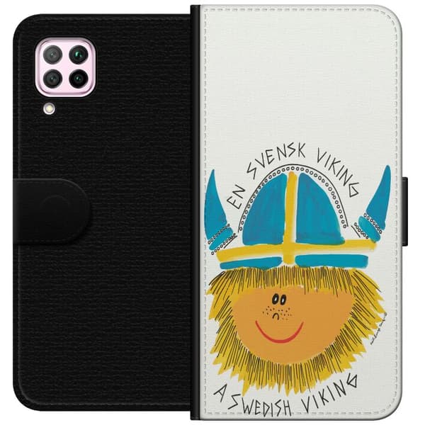 Kompatibel Tegnebogsetui til Huawei P40 lite Svensk viking
