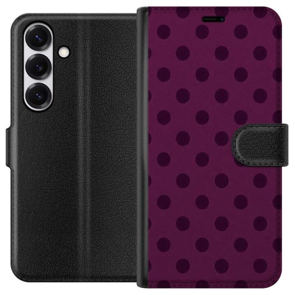 Kompatibel Tegnebogsetui til Samsung Galaxy S26 Blommeprikker