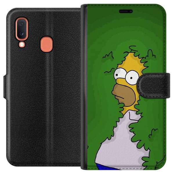 Kompatibelt Lommeboketui til Samsung Galaxy A20e Homer Simpson